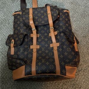Louis Vuitton Brown and Tan Monogram Backpack